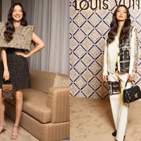 Raline Shah terlihat fashionable dengan dua gaya berbeda mengenakan outfit dan tas Louis Vuitton [@ralineshah]