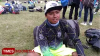 Jafro Megawanto, atlet paralayang peraih medali emas Asian Games (Times Indonesia/Muhammad Dhani Rahman)