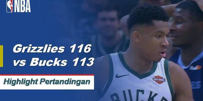 Cuplikan Hasil Pertandingan NBA : Grizzlies 116 vs Bucks 113