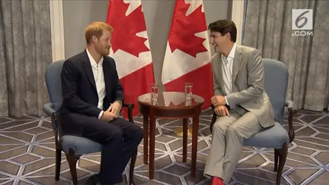 Pangeran Hary bertemu Perdana Menteri Kanada Justin Trudeau sebelum menyaksikan Invictus Games 2017 di Toronto.