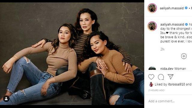 Unggahan Aaliyah Massaid. (Foto: Dok. Instagram aaliyah.massaid)