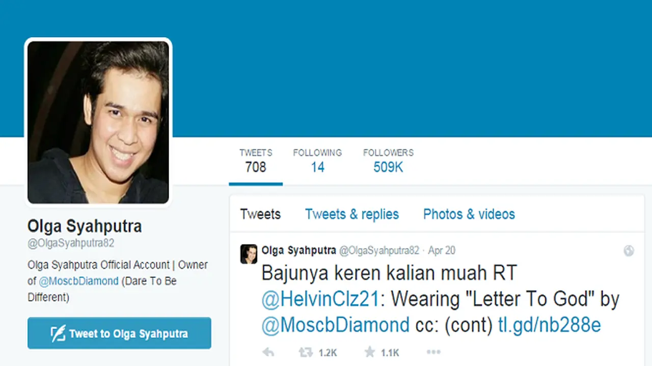 Olga Syahputra Dikenal Ramah Lewat Twitter