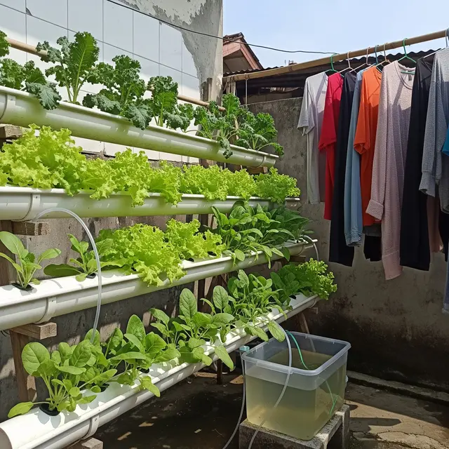 9 Ide Hidroponik di Area Jemuran, Ruang Sempit Jadi Lebih Produktif