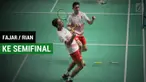 Fajar Alfian / M Rian Ardianto masuk ke babak semifinal usai mengalahkan ganda putra Malaysia, Ong Yew Sin/Teo Ee Yi.