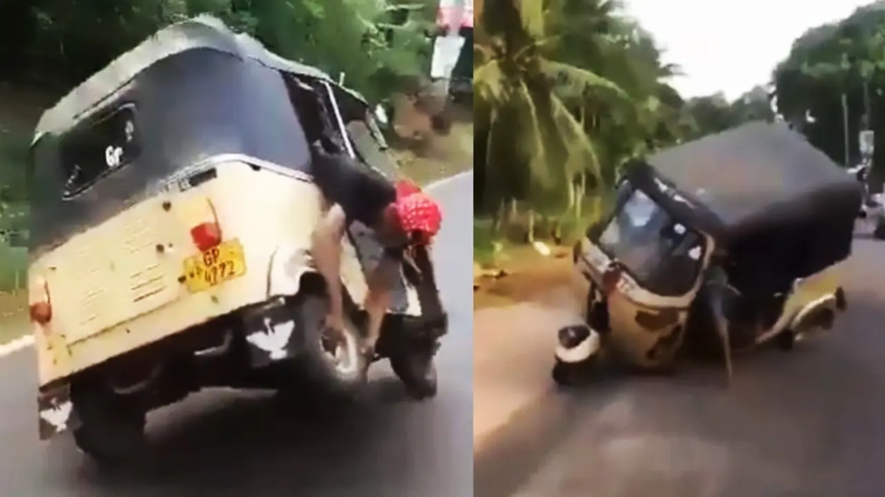 aksi greget ganti ban bajaj (foto: twitter/@riteshadesai)