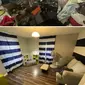 Potret Ruang Keluarga Sebelum dan Sesudah Dibersihkan (Sumber: Bored Panda)