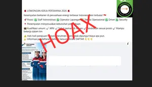 Cek Fakta: Hoaks Link Pendaftaran Lowongan Kerja Pertamina 2026