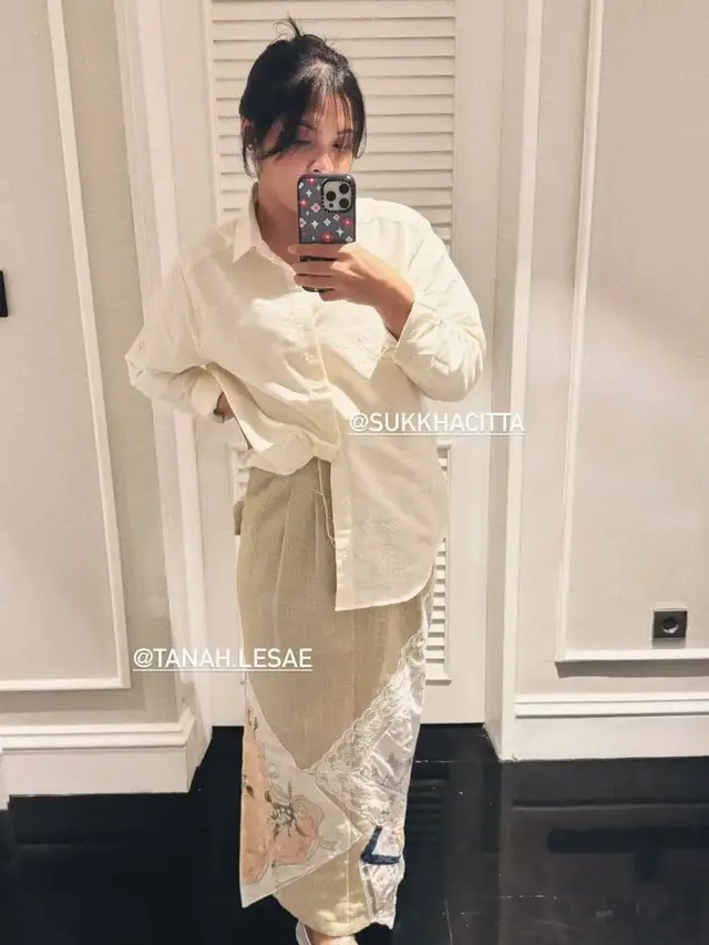 Potret Gregoria Mariska di resepsi kedua Rian Ardianto dan Ribka Sugiarto (credit: instagram/gregoriamrska)