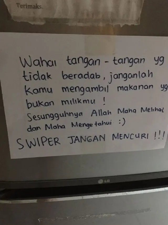 7 Tulisan Peringatan Kocak Untuk Penghuni Kos ini Bikin Ngakak