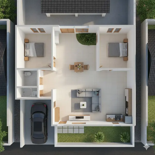 Denah Rumah Tipe 45