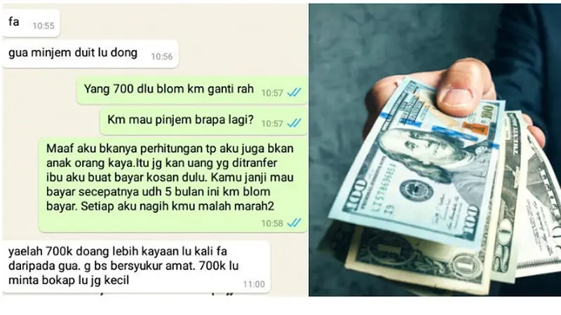 Galaknya Orang Saat Pinjam Uang, Malah Bikin Warganet Geram