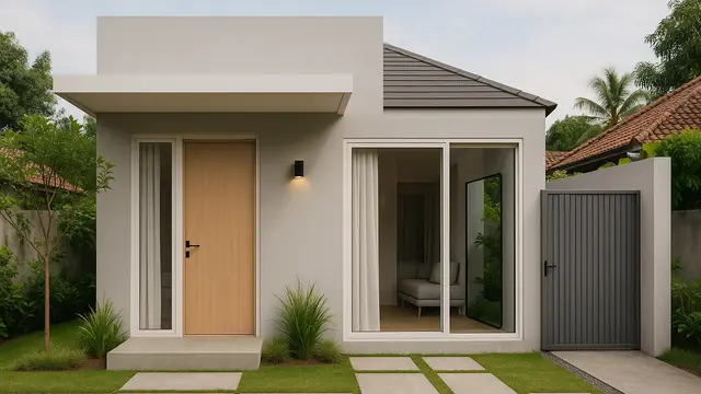 Desain Rumah 1 Lantai Simple dan Estetik yang Lagi Tren 2025/ Ilustrasi AI