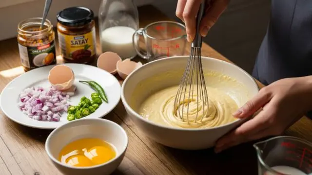 Membuat Sate Telur Kukus