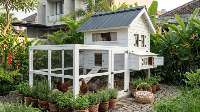 Kandang Putih dengan Taman Herbal di Sekelilingnya