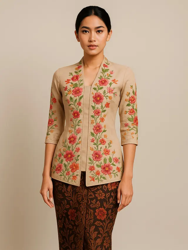 Model kebaya cantik dan elegan (Image by ChatGPT)