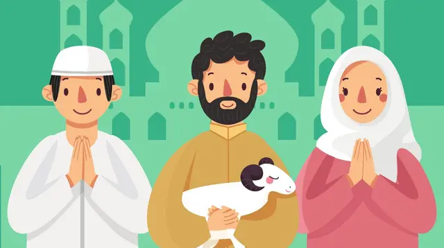 Ilustrasi Iduladha, Idul Adha, muslim, Islami, terima kasih. (Image by freepik)