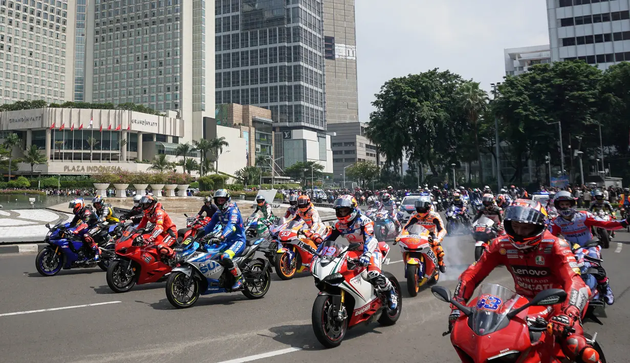 20 pembalap ini akan memulai rangkaiannya dari Istana Merdeka dan selesai di Hotel Kempinski. (Bola.com/Bagaskara Lazuardi)