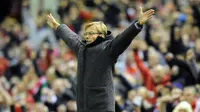 KURANG PERCAYA DIRI - Jurgen Klopp menyebut Liverpool tampil kurang percaya diri saat menghadapi Rubin Kazan pada partai ketiga Grup B Liga Europa, Jumat (23/10/2015) dini hari WIB. (Independent)