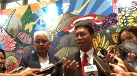 Direktur Utama PT Kereta Api Indonesia (Persero) atau PT KAI Didiek Hartantyo dalam kegiatan KAI Expo 2023, Jumat (29/9/2023). (Tira/Liputan6.com)