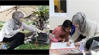 Putri Delina ziarah makam ibunda dan kunjungi Bintang adik sambungnya. (Sumber: YouTube/Putri Delina AS)