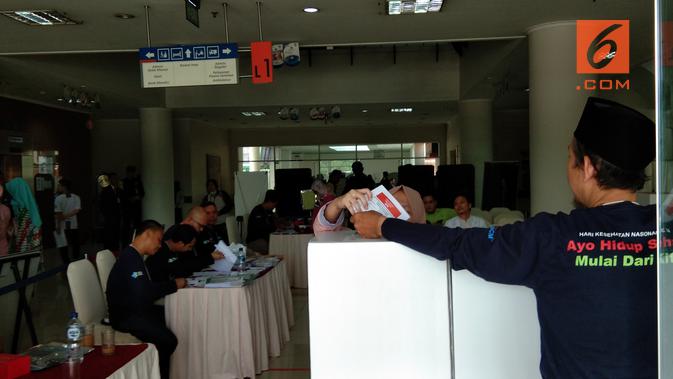 Suasana pencoblosan pemilu 2019 di Rumah Sakit Cipto Mangunkusumo (RSCM), Jakarta Pusat, pada Rabu, 17 April 2019. (Foto: Giovani Dio Prasasti/Liputan6.com)