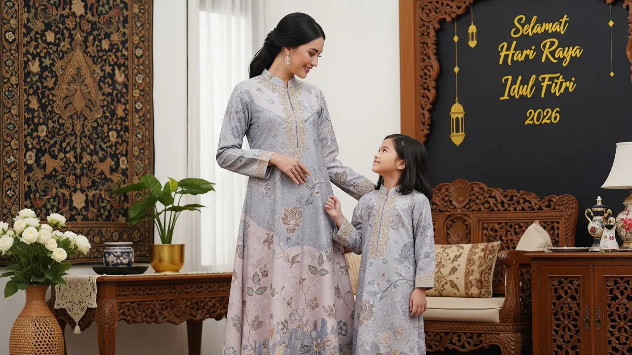 Model Gamis Kombinasi Couple Ibu dan Anak untuk Lebaran 2026