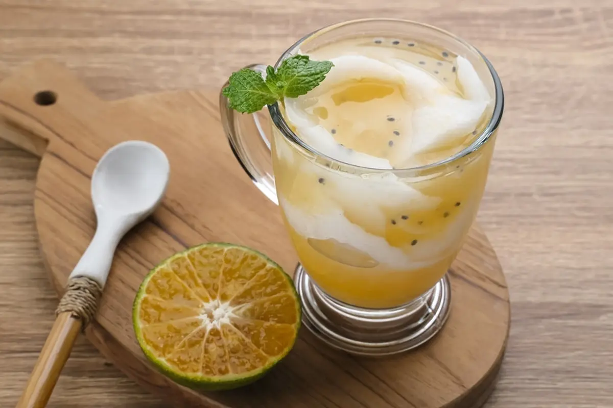 es kelapa muda jeruk selasih