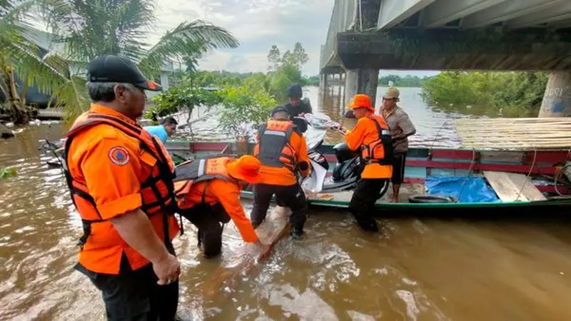 Banjir merendam sejumlah desa di Barito Selatan. (Istimewa)