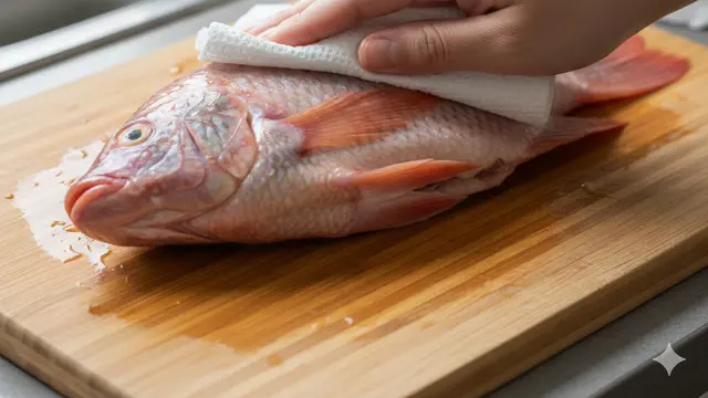 Mengelap Ikan