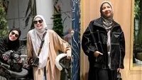 Lihat di sini beberapa potret padu padan outfit hijab santun ala Natasha Rizky.
