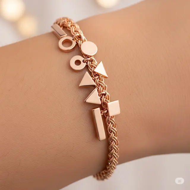 Gelang Charm Minimalis Geometris