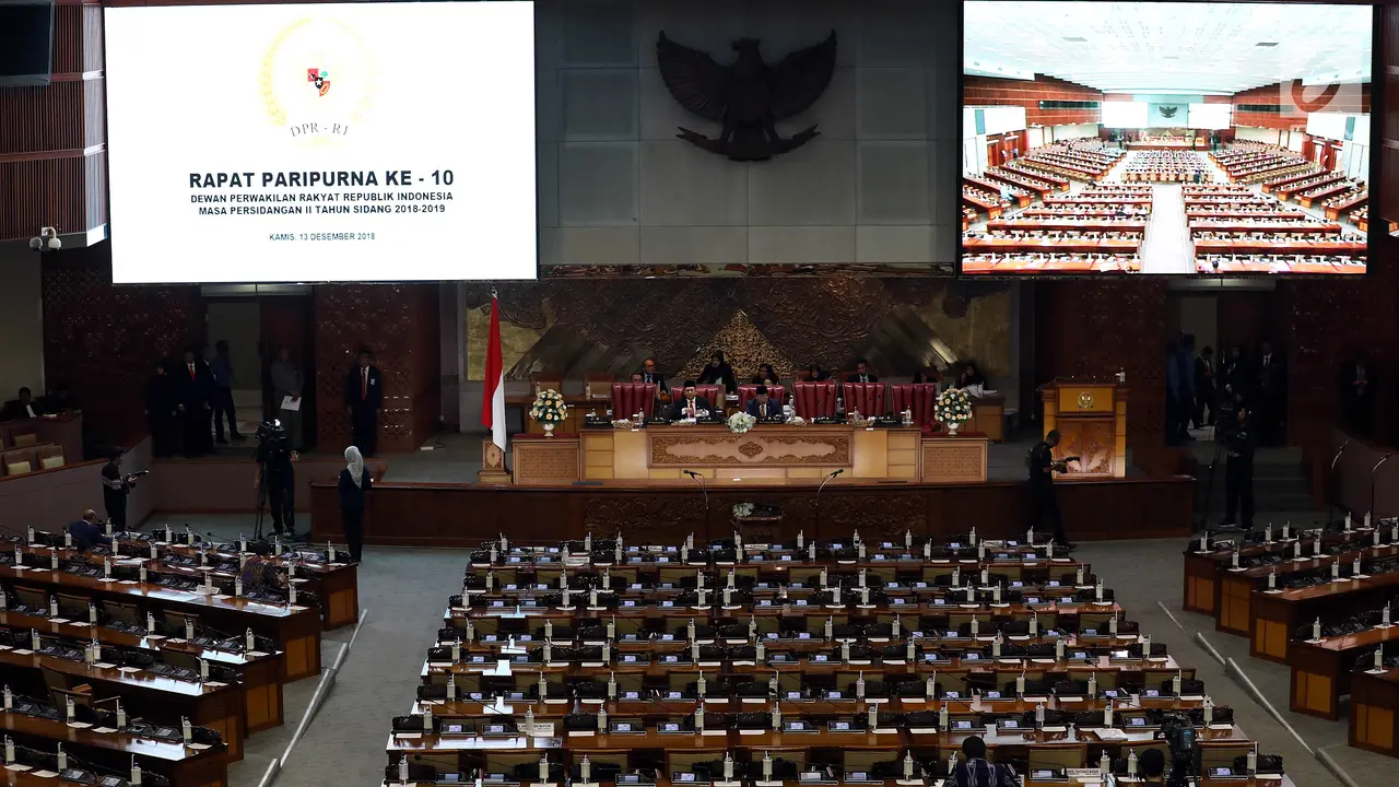 Kursi Kosong Dominasi Rapat Paripurna DPR