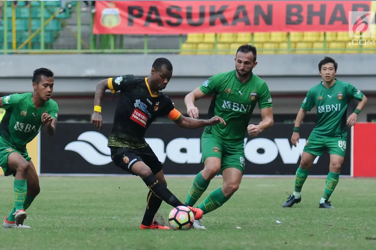 Gol Spaso Antar Bhayangkara FC Unggul Atas Sriwijaya FC