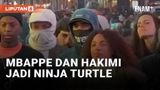 VIDEO: Kylian Mbappe dan Achraf Hakimi Nyamar Jadi Ninja di New York