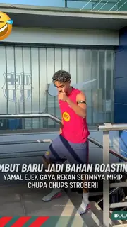Rambut baru jadi bahan roasting! Lamine Yamal ejek gaya rambut rekan setimnya mirip chupa chups stroberi