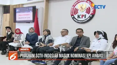 Program SCTV-Indosiar masuk 7 nominasi di KPI Award. Pemberian penghargaan akan dilaksanakan pada 4 November.