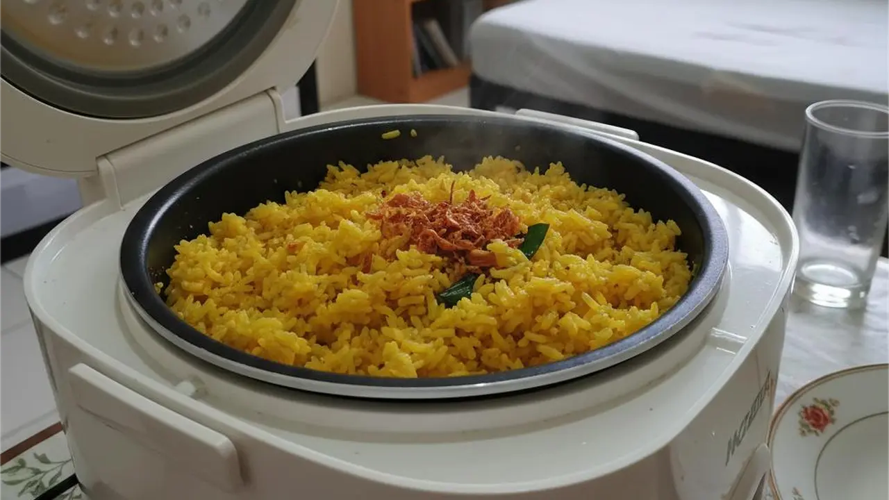 Nasi Kuning Rice Cooker