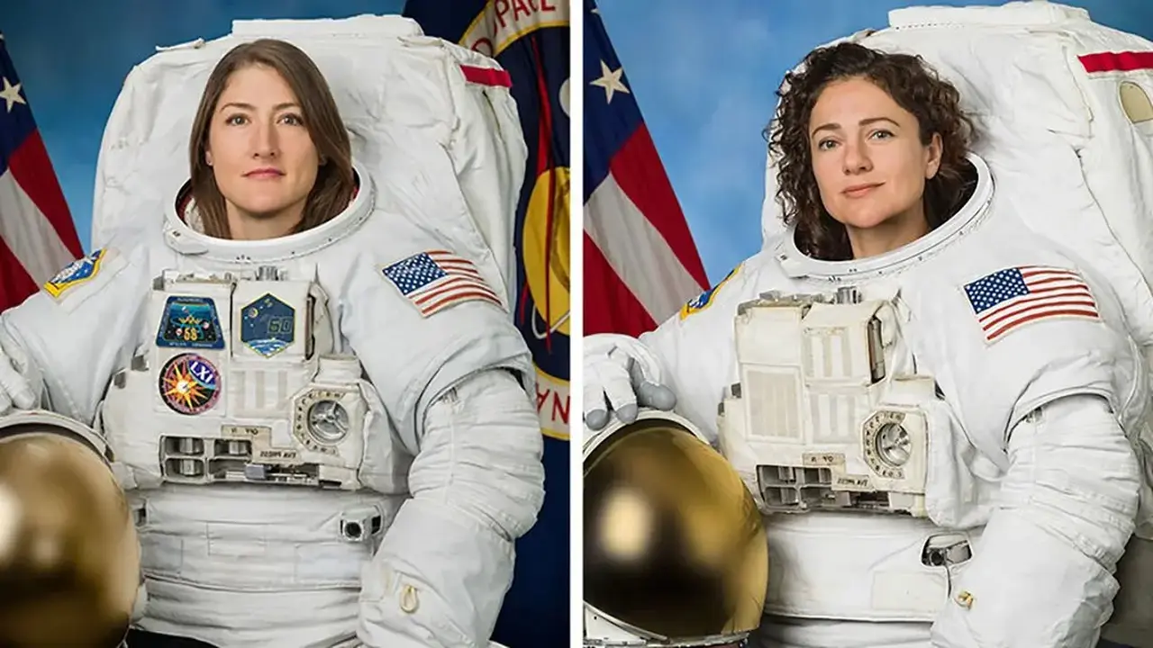 Christina Koch dan Jessica Meir