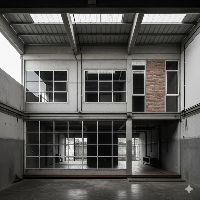 Rumah Minimalis dengan Sentuhan Industrial Eropa