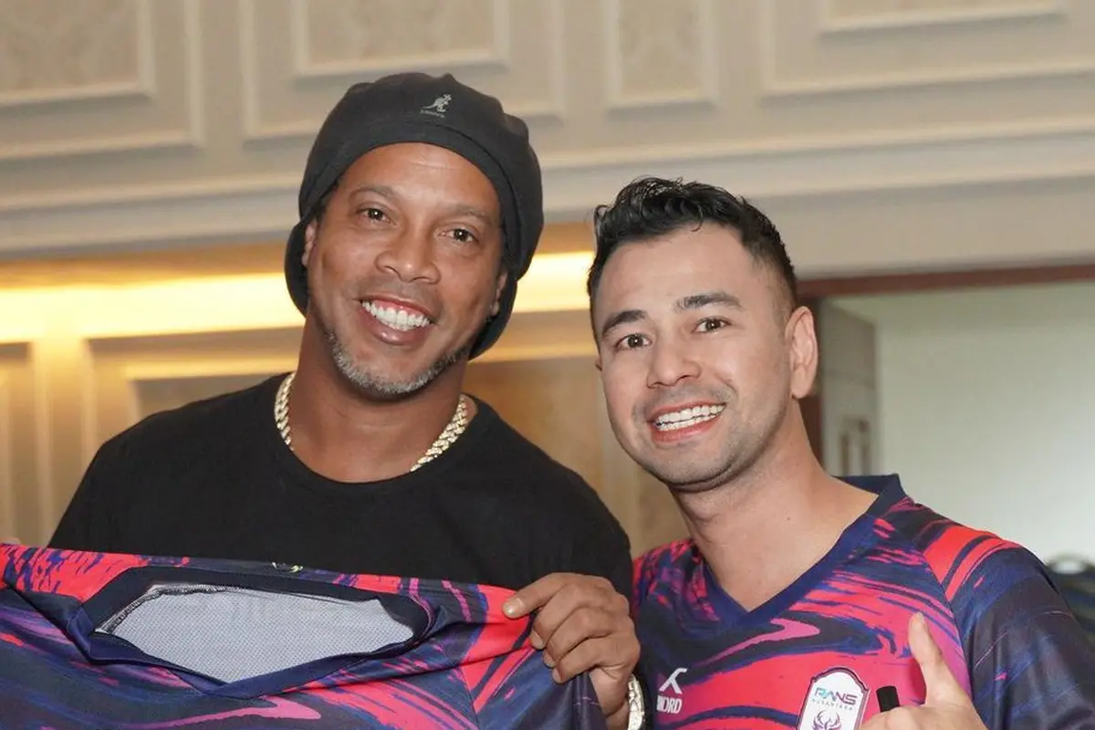 Raffi Ahmad dan Ronaldinho (Instagram/raffinagita1717)