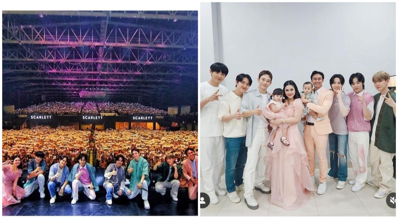 Kebersamaan Felicya Angelista dan Immanuel Caesar Hito bareng EXO di Jakarta (Foto: instagram felicyangelista_)
