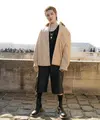 Taeyong NCT tampil bergaya streetwear memadukan leather jacket dengan black tank top dan chelsea boots. @loewe.