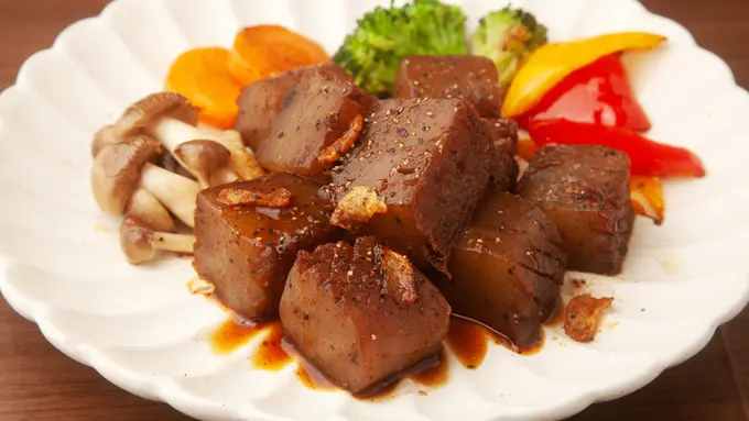 konnyaku konjac tumis sehat makanan diet