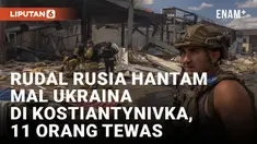 Rudal Rusia Hantam Mall Ukraina di Kostiantynivka, 11 Orang Tewas