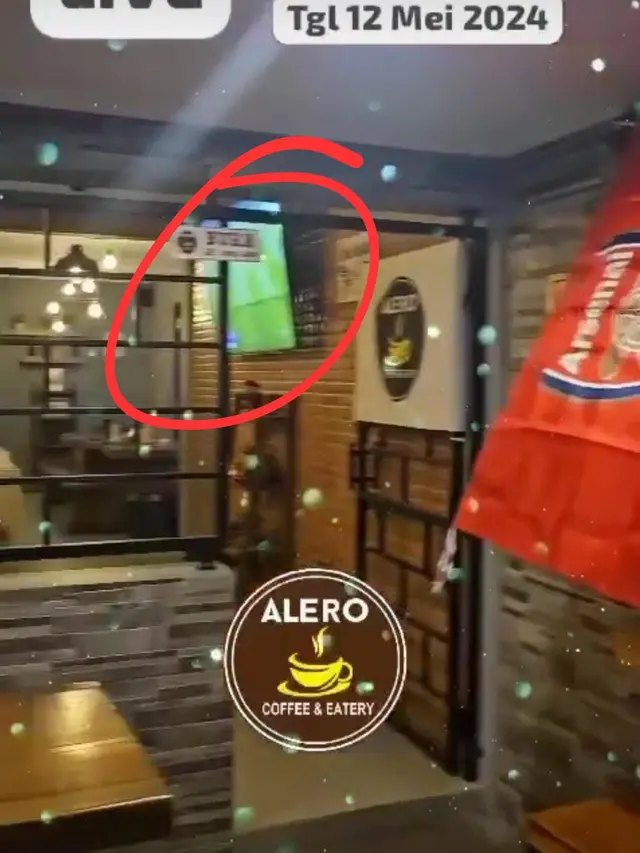 Bukti adanya kegiatan nonton bareng (nobar) yang diunggah di media sosial oleh Cafe Alero di Klaten, Jawa Tengah. (Istimewa)