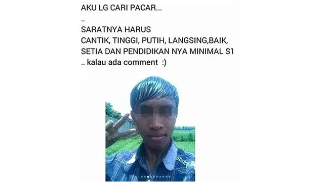 6 Status Facebook Bocah Cari Pacar Ini Bikin Geleng Kepala