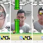 Pengguna Instagram mencoba gim Flying Face (Liputan6.com/ Iskandar)