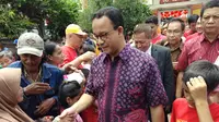 Gubernur DKI Jakarta Anies Baswedan Saat Menyambangi Wihara Dharma Bakti. (Foto: Liputan6.com/Ady Anugrahadi)