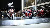 Booth sepeda motor Honda di IIMS 2017. (AHM)