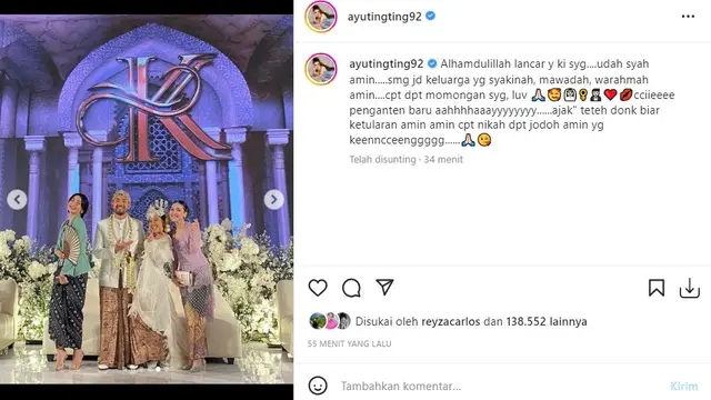 Kiky Saputri - Ayu Ting Ting (Foto: Instagram/@ayutingting92)